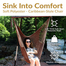 Sunnydaze Outdoor Extra Large Caribbean Polyester Rope Hammock Chair