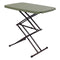 Sunnydaze Rectangular Adjustable Utility Table with Collapsible Legs - Gray