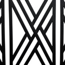 Sunnydaze Geometric Lattice Iron Outdoor Patio Bench - Black