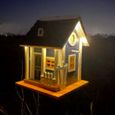 Sunnydaze Decorative Wooden Hanging Bird House with Solar Light - 9.25"