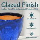 Sunnydaze Resort Glazed Ceramic Planter