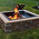 Sunnydaze Steel Square Fire Pit Ring Insert