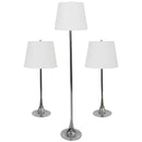 Sunnydaze Modern Splendor 3-Piece Floor and Table Lamp Set