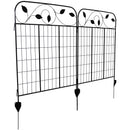 Sunnydaze 4-Piece Romantic Vines Decorative Garden Fence Panels - 10-Feet Overall