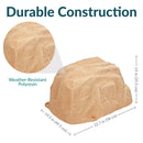 Sunnydaze Low-Profile Artificial Landscape Rock Cover with Stakes