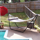 Sunnydaze 2-Person Quilted Fabric Double Hammock with Pillow