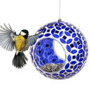 Sunnydaze Round Mosaic Glass Hanging Bird Feeder - 6"