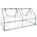 Sunnydaze Portable Mini Cloche Greenhouse with Zipper Doors - Clear