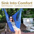 Sunnydaze Outdoor Extra Large Caribbean Polyester Rope Hammock Chair