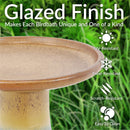Sunnydaze Glazed Ceramic Outdoor Bird Bath