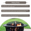 Sunnydaze 40" Large Steel Fire Pit with Spark Screen