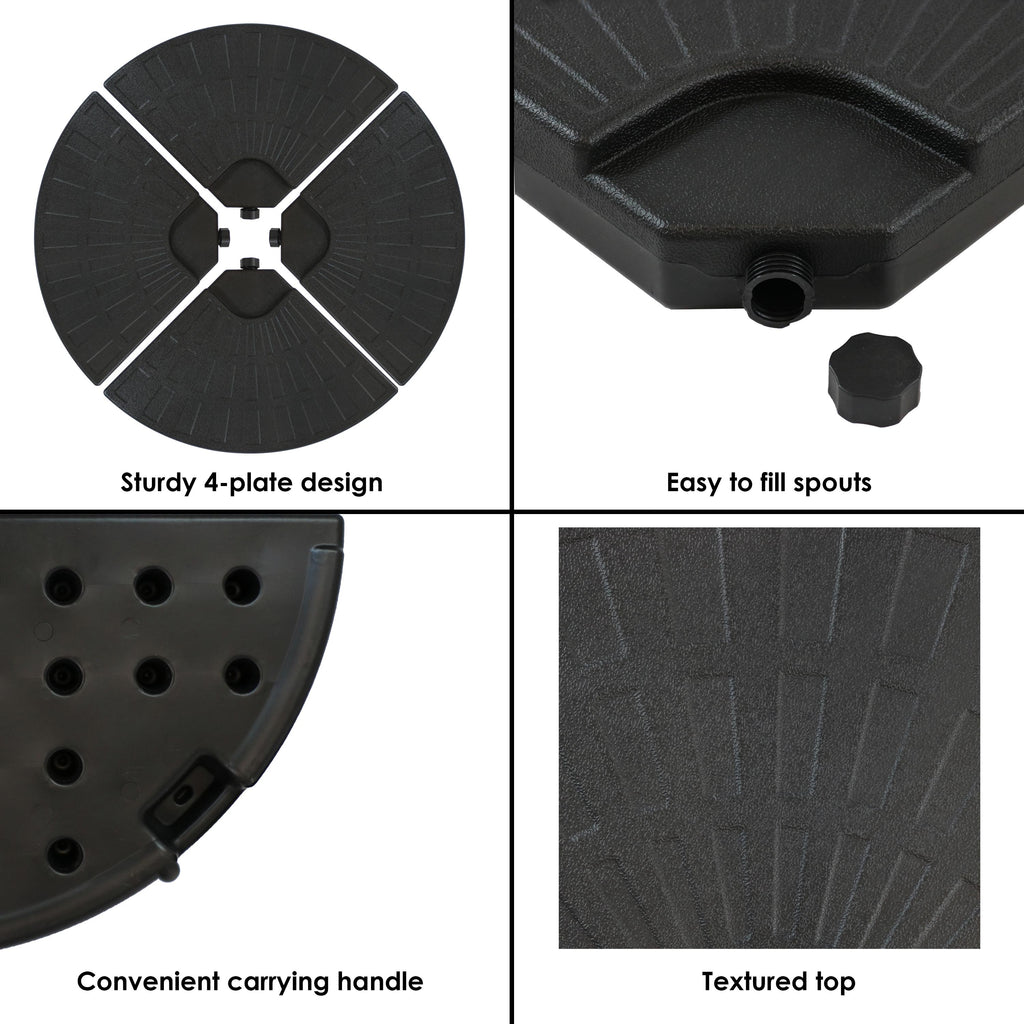 Sunnydaze Cantilever Offset Patio Umbrella Base Plate Weights