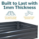 Sunnydaze Galvanized Steel Raised Garden Bed