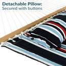 Sunnydaze 2-Person Quilted Fabric Double Hammock with Pillow