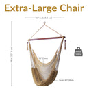 Sunnydaze Outdoor Extra Large Caribbean Polyester Rope Hammock Chair