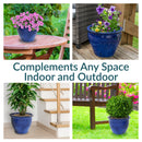 Sunnydaze Studio Glazed Ceramic Planter with Drainage
