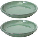 Sunnydaze Set of 2 Glazed Ceramic Planter Saucer