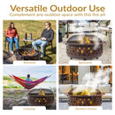 Sunnydaze Crossweave Wood-Burning Fire Pit with Spark Screen and Poker