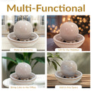 Sunnydaze Indoor Ceramic Tabletop Water Fountain with Orb - 7"