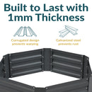 Sunnydaze Galvanized Steel Hexagon Raised Garden Bed - 12.25" H