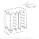 Sunnydaze Plastic Garage Storage Cabinet with Adjustable Shelf - Gray