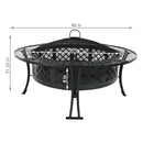 Sunnydaze 40" Large Steel Fire Pit with Spark Screen