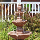 Sunnydaze 4-Tier Pineapple Outdoor Water Fountain - 52" H
