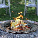 Sunnydaze Foldable Fire Pit Grate - Steel Round Grill Grate