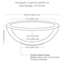 Sunnydaze Percival Polyresin Outdoor Planter Bowl - 20.75"