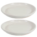 Sunnydaze Set of 2 Glazed Ceramic Planter Saucers