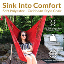 Sunnydaze Outdoor Extra Large Caribbean Polyester Rope Hammock Chair