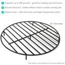 Sunnydaze Round Fire Pit Grate - Elevated Steel Wood Grate