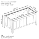 Sunnydaze Steel-Framed Acacia Wood Raised Garden Bed - 15.5" H