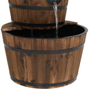 Sunnydaze Country Wood Barrel Water Fountain