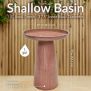 Sunnydaze Gleeful Garden Metal Outdoor Bird Bath - UV-Resistant Finish