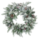 Sunnydaze 24" Prelit Artificial Christmas Wreath with Timer