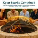 Sunnydaze Outdoor Heavy-Duty Steel Round Fire Pit Spark Screen