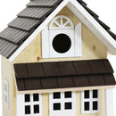 Sunnydaze Decorative Wooden Hanging Bird House with Solar Light - 9.25"