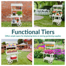Sunnydaze Country Market Flower Cart Display Stand - 49.25” H