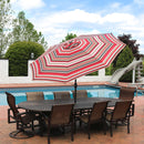 Sunnydaze Aluminum Outdoor Patio Umbrella with Tilt and Crank