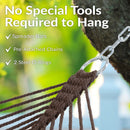 Sunnydaze Double Wide 2-Person Spreader Bar Rope Hammock