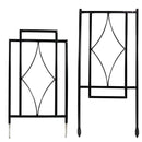 Sunnydaze 30" Contemporary Metal Garden Trellis - Set of 2