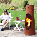 Sunnydaze Santa Fe Steel Chiminea with Rustic Finish - 50"
