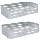 Sunnydaze Galvanized Steel Raised Garden Bed - Rectangle - 48-Inch