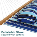 Sunnydaze 2-Person Quilted Fabric Double Hammock with Pillow