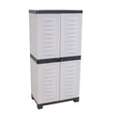 Sunnydaze Plastic Lockable Storage Cabinet with 3 Adjustable Shelves
