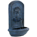 Sunnydaze Seaside Outdoor Wall Fountain, with Electric Submersible Pump 27-Inch Tall