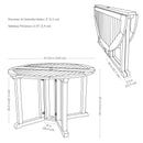 Sunnydaze Malaysian Hardwood Folding Gateleg Patio Round Dining Table