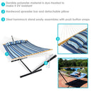 Sunnydaze 2-Person Freestanding Quilted Fabric Hammock with Stand