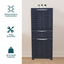 Sunnydaze Plastic Garage Storage Cabinet with 2 Adjustable Shelves